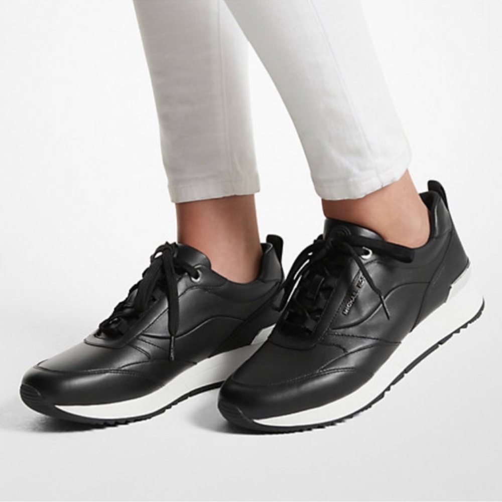 🆕Michael Kors Allie Stride Leather Sneakers - Picture 15 of 15